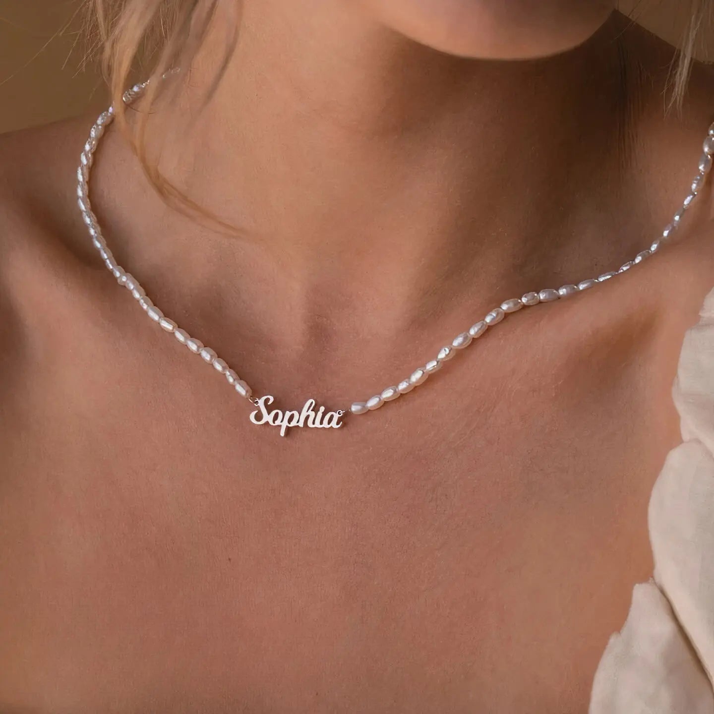 Collana Personalizzabile con Nome e Perle d'Acqua Dolce GioielliRicordi