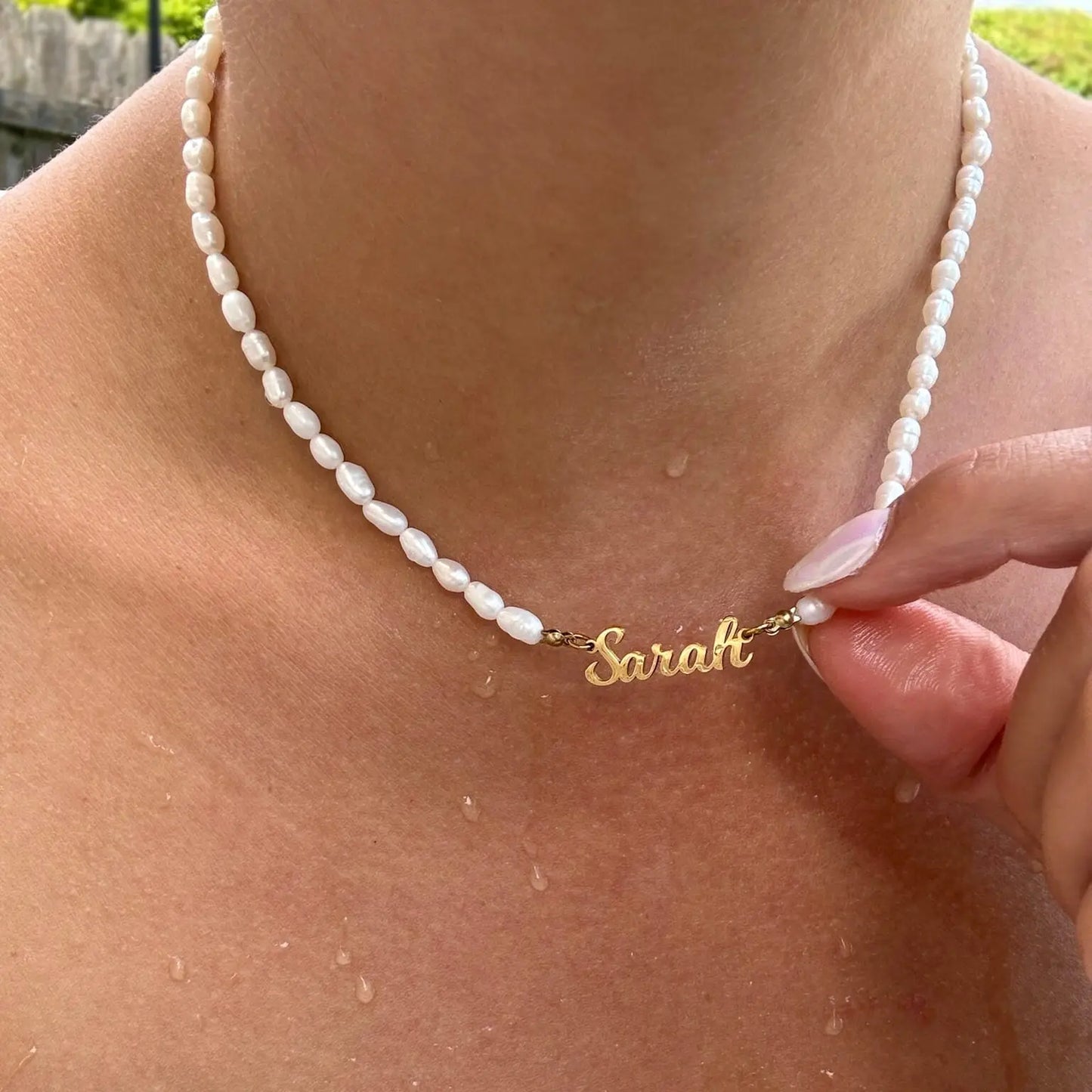 Collana Personalizzabile con Nome e Perle d'Acqua Dolce GioielliRicordi