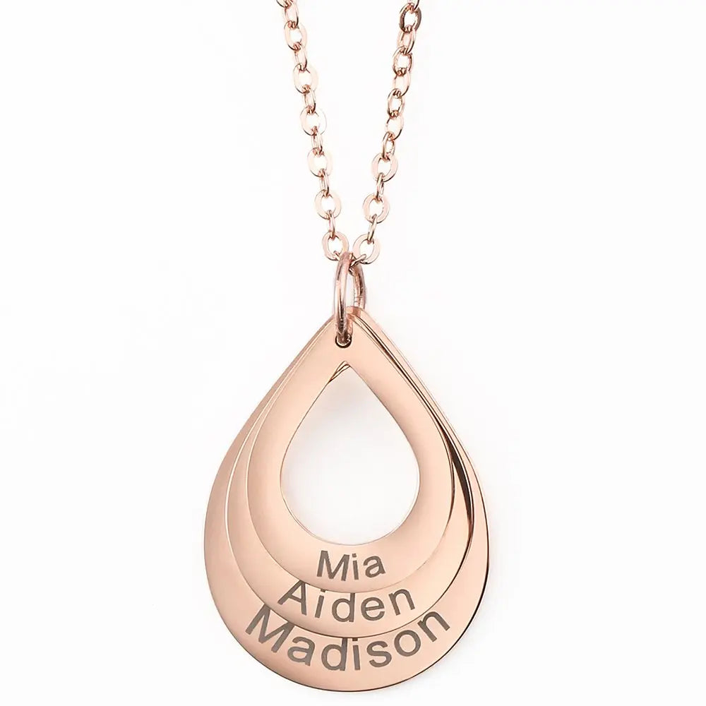 Collana a goccia personalizzata con nomi GioielliRicordi