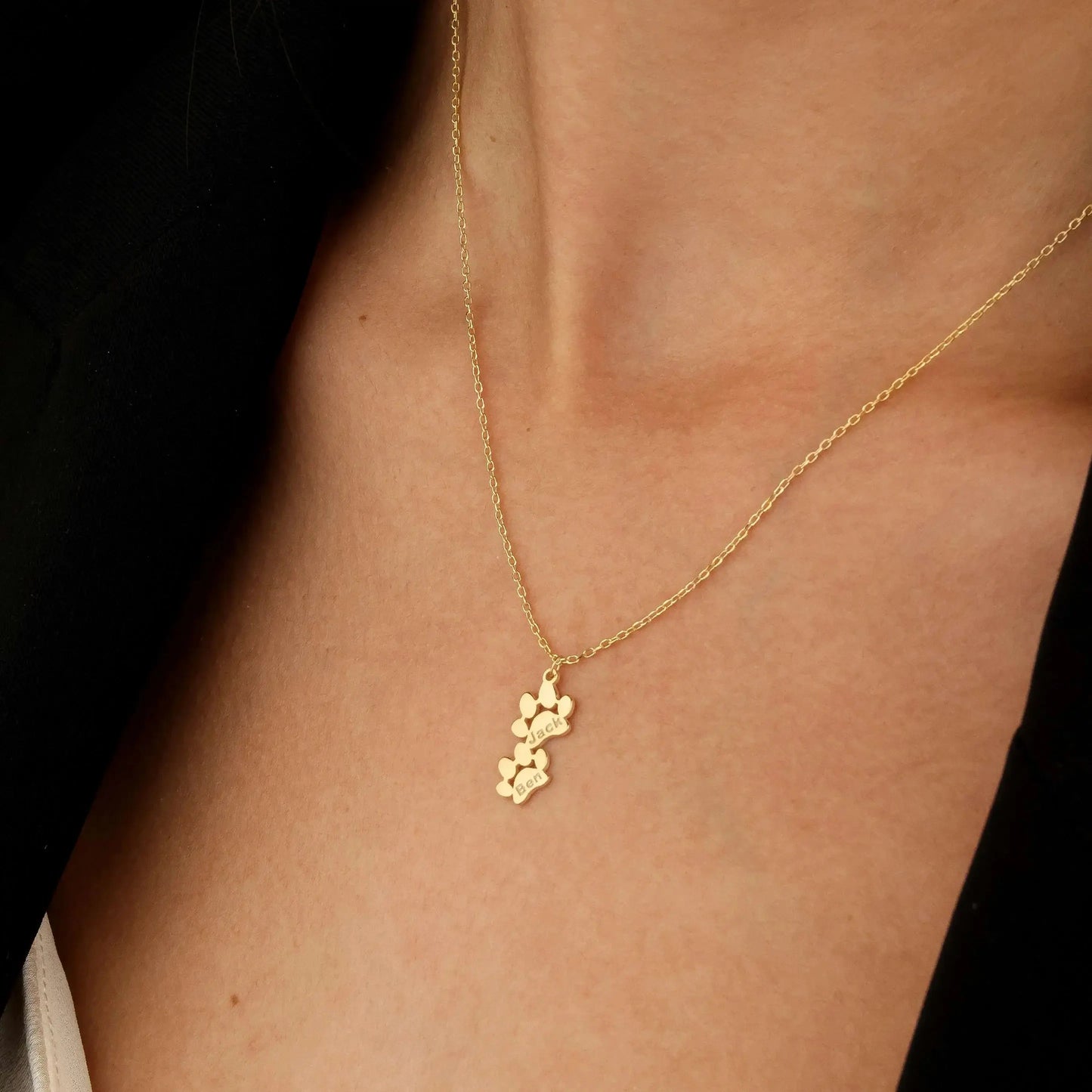 Collana personalizzata con nome e zampa GioielliRicordi