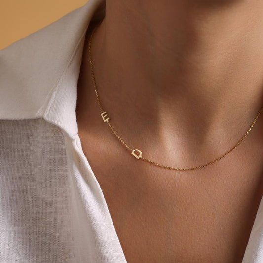 Collana Personalizzata con le Iniziali Laterali