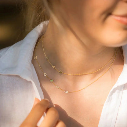Collana Personalizzata con le Iniziali Laterali  GioielliRicordi