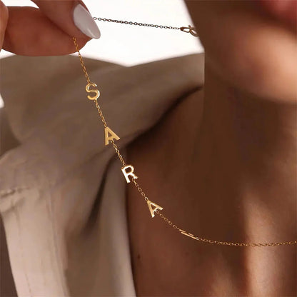 Collana Personalizzata con le Iniziali Laterali  GioielliRicordi