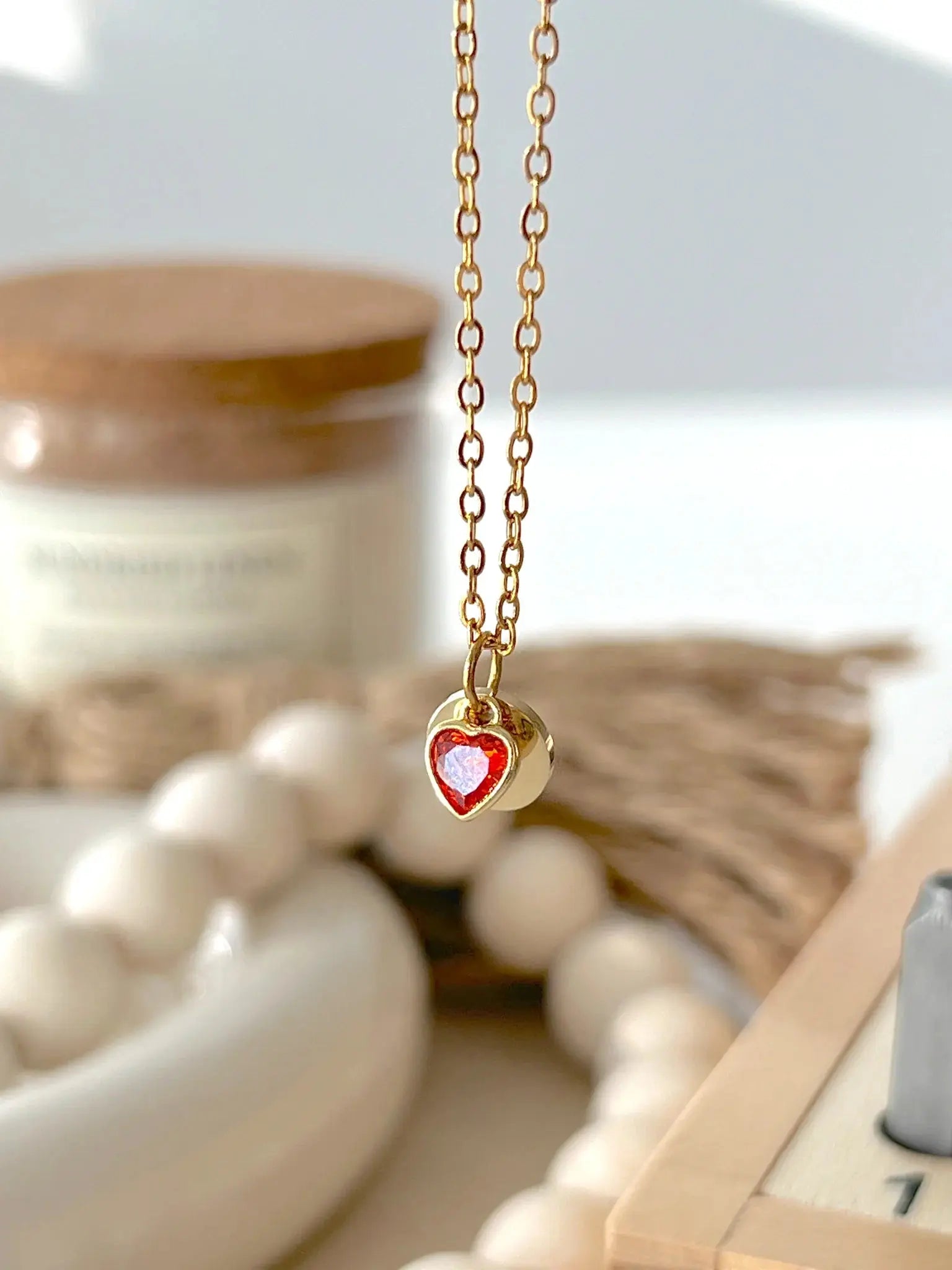 Collana Cuore di bambino - Ciondolo Cuore Lettera Collana Cuore di bambino - Ciondolo Cuore Lettera