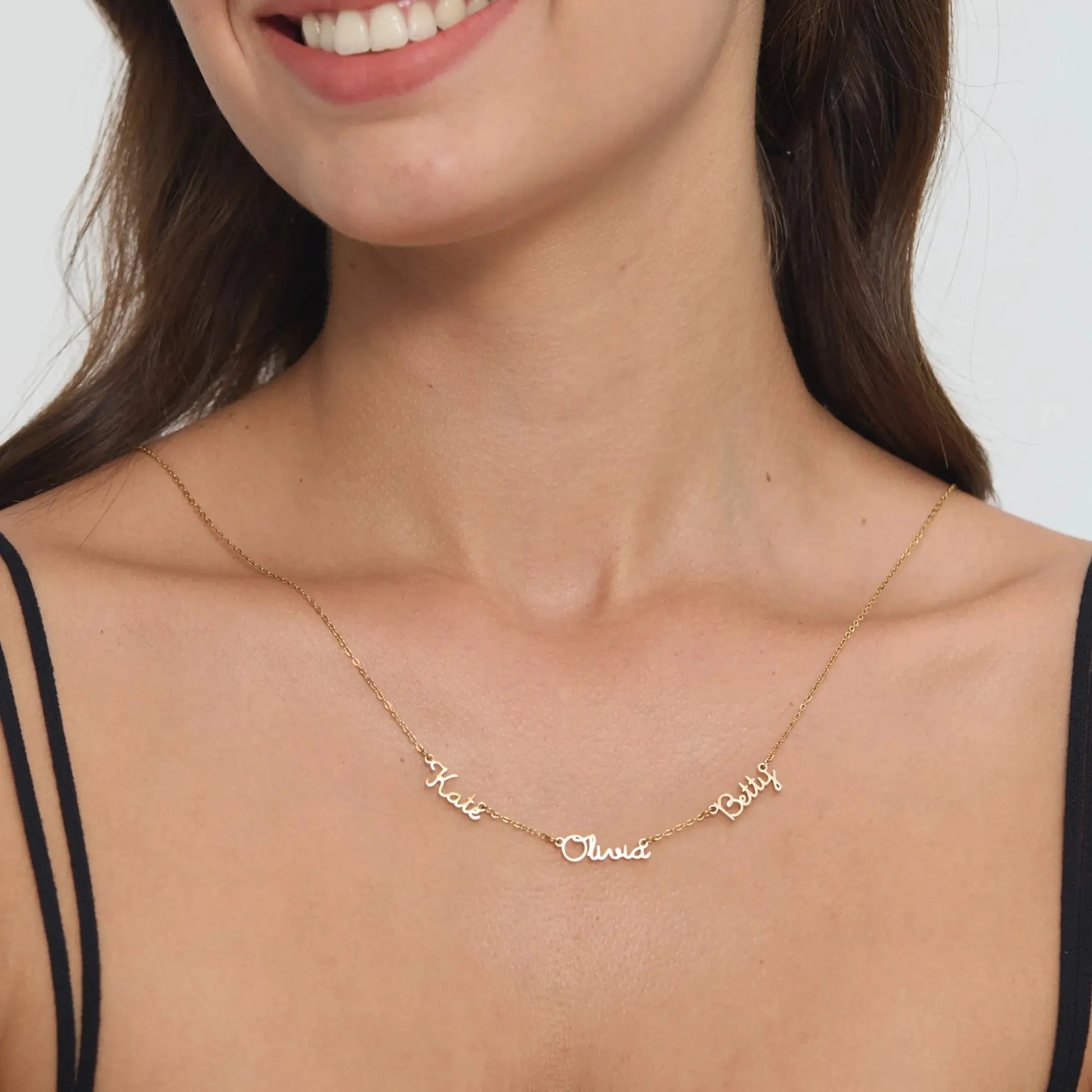 Collana da ragazza personalizzata con nome in oro e diamante Collana da ragazza personalizzata con nome in oro e diamante