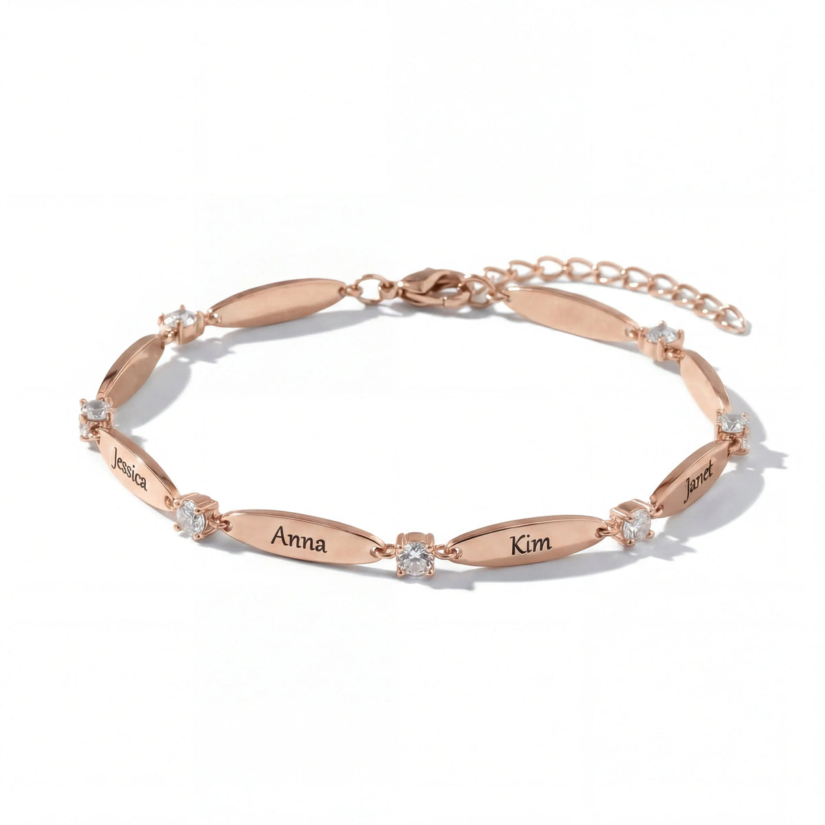 Personalized bracelet with engraving - Rosé Gold 18K