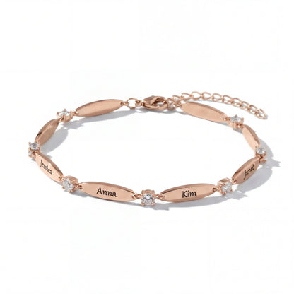 Personalized bracelet with engraving - Rosé Gold 18K