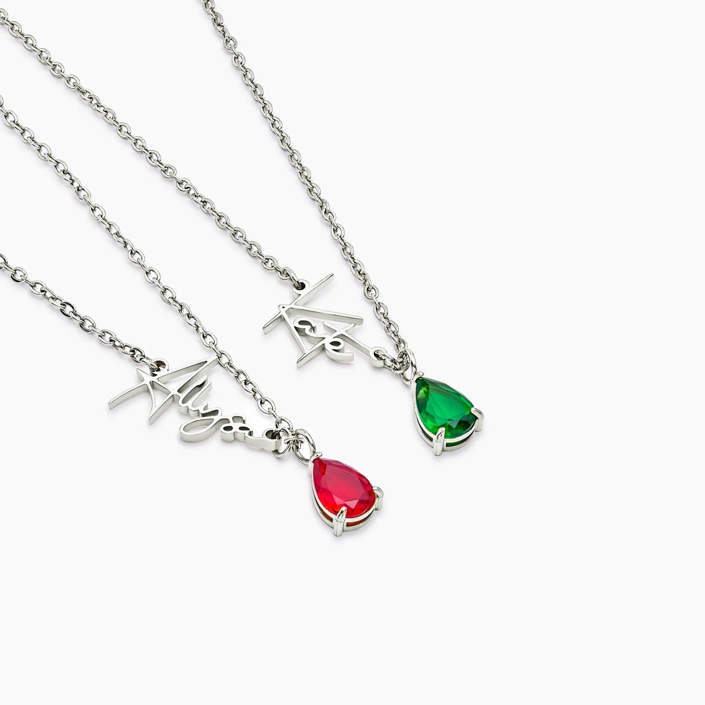 Signature Name and Birthstone Necklace - Image 9